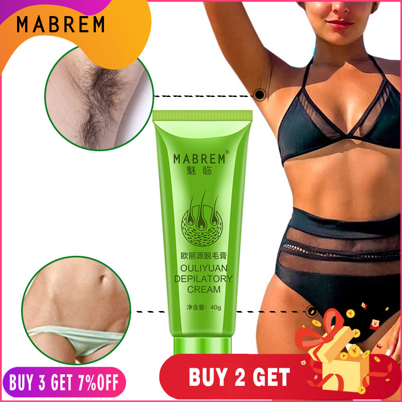 MABREM Hair Removal Cream Painless Hair Remover For Armpit Legs and Arms Skin Care Body Care Depilatory Cream 40g For Men Women