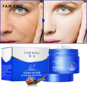 Tea Tree Snail Face Cream Hyaluronic Acid Moisturizer Whitening Anti Wrinkle Anti Aging Serum Collagen Nourishing Skin Care 35g