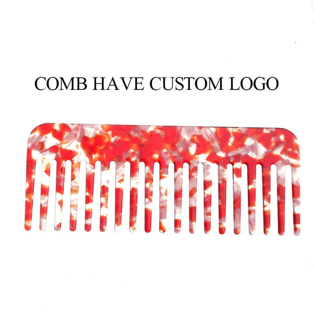 Wholesale price fashion colorful acetate high-end thick  fancy korean design hair combs for women girls