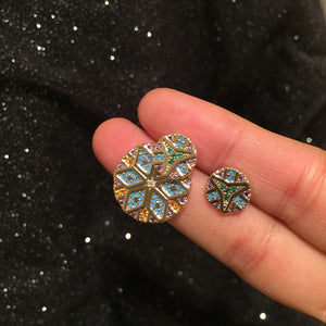 Top Quality Fancy Stamp Earrings Micro Pave CZ Crystals Cross Stripe Cirsle Earrings For Women INS Jewelry