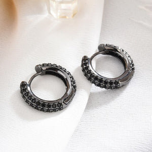 Top Quality Fancy Stamp Earrings Micro Pave CZ Crystals Cross Stripe Cirsle Earrings For Women INS Jewelry