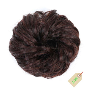 DIANQI Women's Thick 1PCS Hair Scrunchies Made of Hair Curly Wavy Updo Hair Bun Extensions Messy Hairpieces