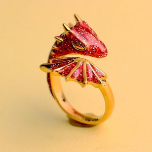 Timeless Wonder Enemal Dragon Stackable Rings Fancy Jewelry Punk Cocktail Designer Boho Gift Ins Gothic Red Green Blue Pink 4394