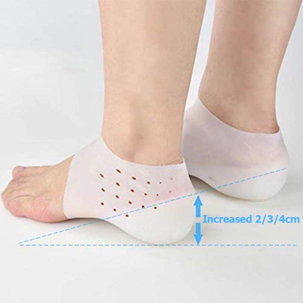 1 Pair Unisex Invisible Height Lifting Increase Silicone Foot Socks Insoles Foot Skin Care Tools Women Men Height Lifting Insole