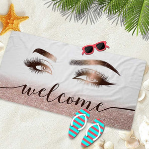 Silstar Tex Glamour Eyelashes Tower Bath Women For Hotel Traveling Yoga Shower Towels Beach Summer Seaside  Beauty Blankets