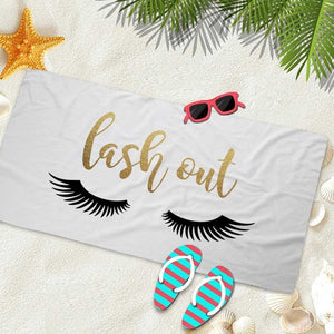 Silstar Tex Glamour Eyelashes Tower Bath Women For Hotel Traveling Yoga Shower Towels Beach Summer Seaside  Beauty Blankets