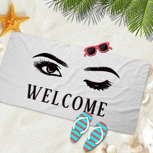 Silstar Tex Glamour Eyelashes Tower Bath Women For Hotel Traveling Yoga Shower Towels Beach Summer Seaside  Beauty Blankets