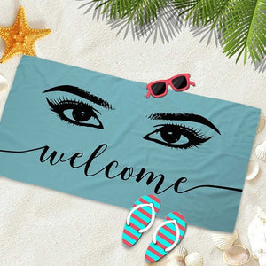 Silstar Tex Glamour Eyelashes Tower Bath Women For Hotel Traveling Yoga Shower Towels Beach Summer Seaside  Beauty Blankets