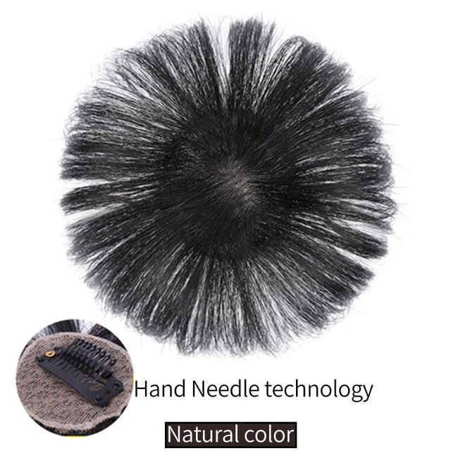 BUQI Invisibility natural of True Hair Top Cover Brown and Black Color Brazilian Remy Hair parts