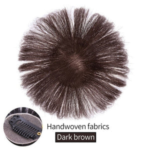 BUQI Invisibility natural of True Hair Top Cover Brown and Black Color Brazilian Remy Hair parts