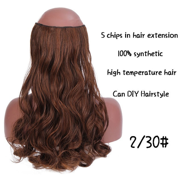 SHANGKE Long Straight Clip in Synthetic Hair Extensions Black Brown High Tempreture Pink Blue Red Hair Piece Bulk Hair Extension