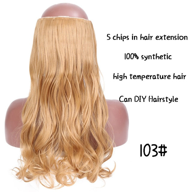 SHANGKE Long Straight Clip in Synthetic Hair Extensions Black Brown High Tempreture Pink Blue Red Hair Piece Bulk Hair Extension