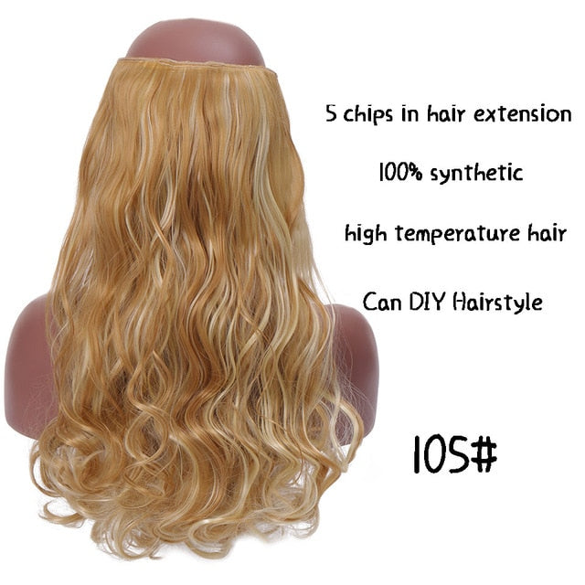SHANGKE Long Straight Clip in Synthetic Hair Extensions Black Brown High Tempreture Pink Blue Red Hair Piece Bulk Hair Extension