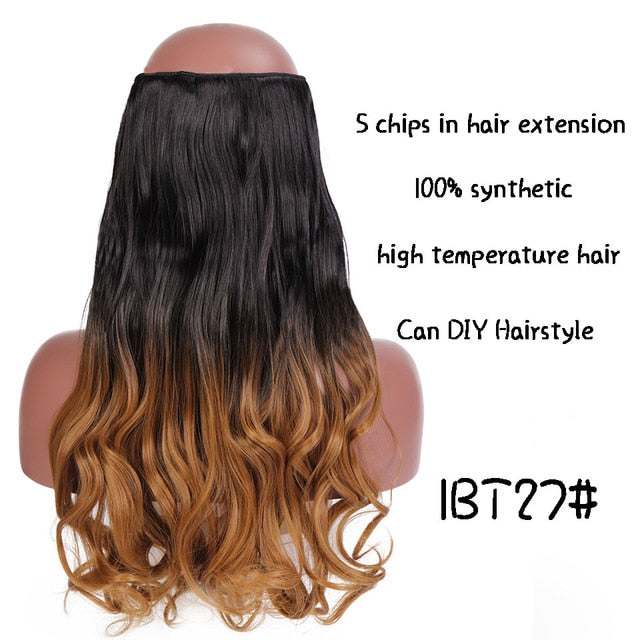 SHANGKE Long Straight Clip in Synthetic Hair Extensions Black Brown High Tempreture Pink Blue Red Hair Piece Bulk Hair Extension