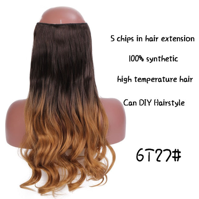 SHANGKE Long Straight Clip in Synthetic Hair Extensions Black Brown High Tempreture Pink Blue Red Hair Piece Bulk Hair Extension