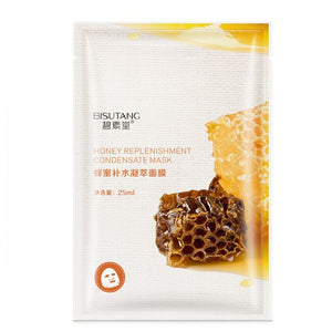 Bisutang Skin Care Women Face Sheet Masks Natural Essence Moisturizing Oil Control Natural Essence Collagen Whitening Mask TSLM1