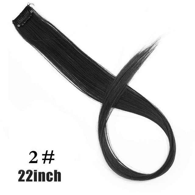 MUMUPI Long Straight color Hair Piece Hair Extensions Clip In hair extensions Highlight extensiones de cabello natural