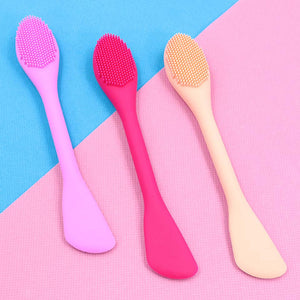 Double Side Silicone Facial Face Mask Brush Mask Mud Mixing Brush Tool Soft Women Skin Face Care Tool
