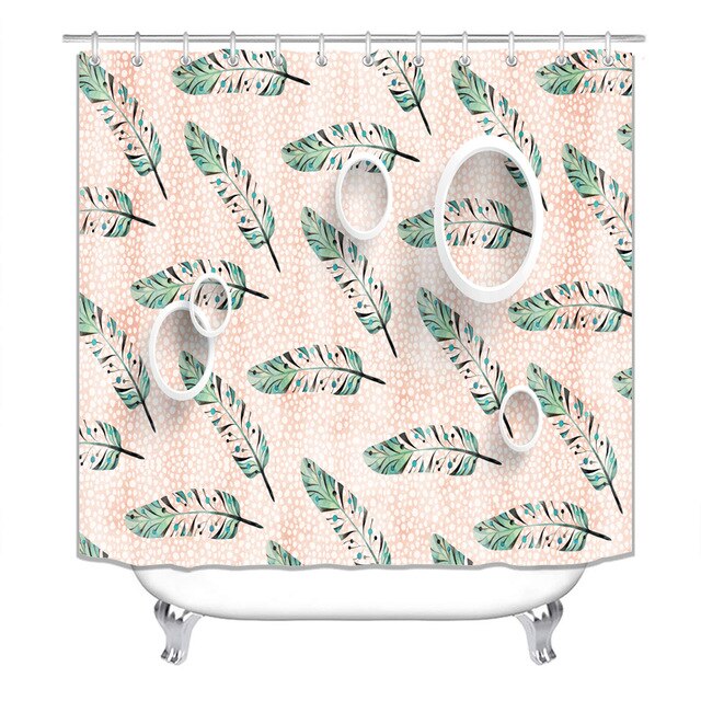 beautiful stripes  Print Shower Curtain 4 Piece Carpet Cover Toilet Cover Bath Mat Pad Set Bathroom Curtain with 12 Hooks