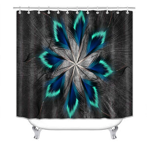 beautiful stripes  Print Shower Curtain 4 Piece Carpet Cover Toilet Cover Bath Mat Pad Set Bathroom Curtain with 12 Hooks