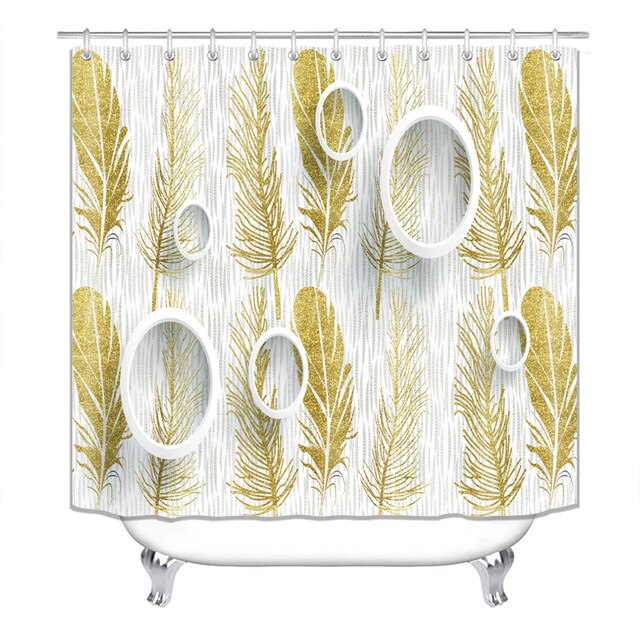 beautiful stripes  Print Shower Curtain 4 Piece Carpet Cover Toilet Cover Bath Mat Pad Set Bathroom Curtain with 12 Hooks