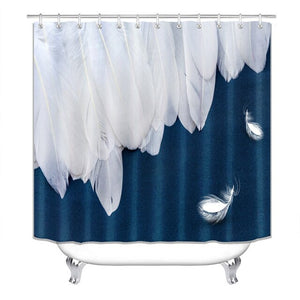 beautiful stripes  Print Shower Curtain 4 Piece Carpet Cover Toilet Cover Bath Mat Pad Set Bathroom Curtain with 12 Hooks