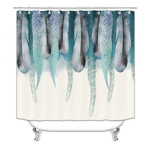 beautiful stripes  Print Shower Curtain 4 Piece Carpet Cover Toilet Cover Bath Mat Pad Set Bathroom Curtain with 12 Hooks