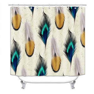 beautiful stripes  Print Shower Curtain 4 Piece Carpet Cover Toilet Cover Bath Mat Pad Set Bathroom Curtain with 12 Hooks
