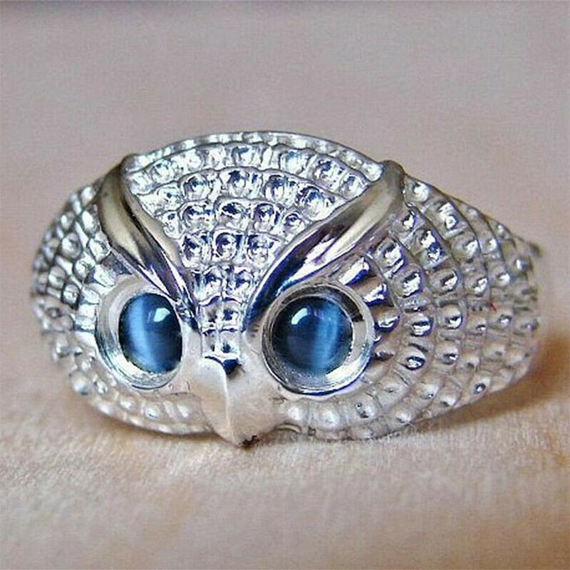 Huitan Animal Owl Women Ring Fancy Dress Party Daily Wearable Cute Punk Female Delicate Factory Direct Selling Rings Wholesale