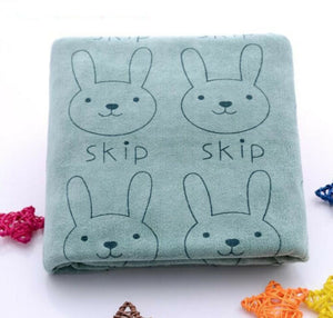 Lovely Rabbit Soft Microfiber Baby Infant Bath Towel Newborn Absorbent Drying Washcloth Feeding Cloth Toalha