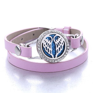 Genuine Leather Aromatherapy Bracelet Diffuser Jewelry Crystal Essential Oil Diffuser Bracelet Perfume Aroma Diffuser Bracelet