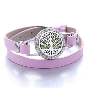 Genuine Leather Aromatherapy Bracelet Diffuser Jewelry Crystal Essential Oil Diffuser Bracelet Perfume Aroma Diffuser Bracelet