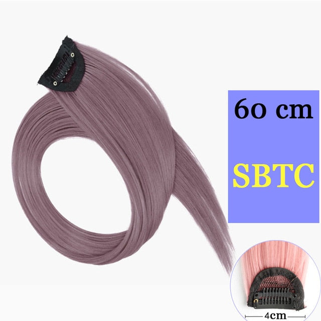 MUMUPI Long Straight color Hair Piece Hair Extensions Clip In hair extensions Highlight extensiones de cabello natural