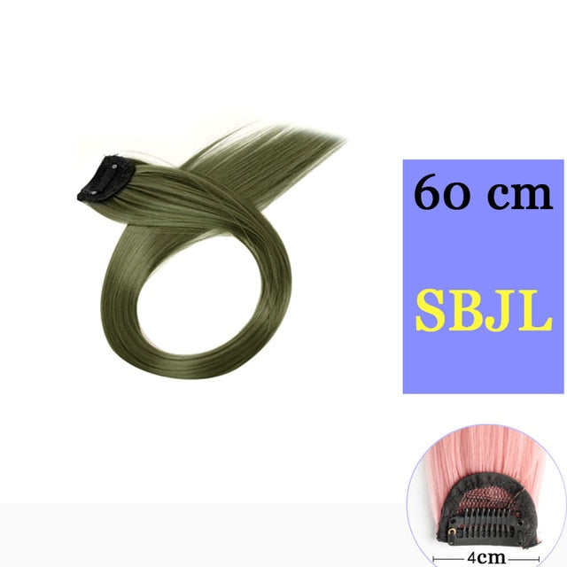 MUMUPI Long Straight color Hair Piece Hair Extensions Clip In hair extensions Highlight extensiones de cabello natural
