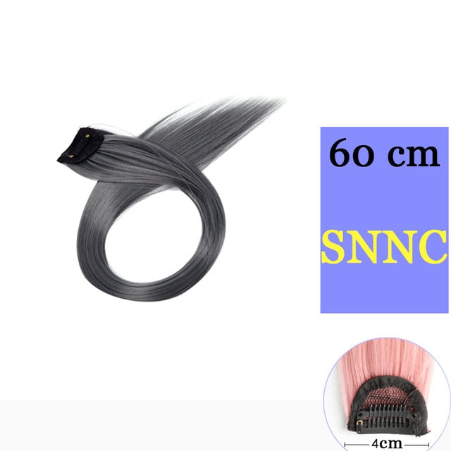 MUMUPI Long Straight color Hair Piece Hair Extensions Clip In hair extensions Highlight extensiones de cabello natural