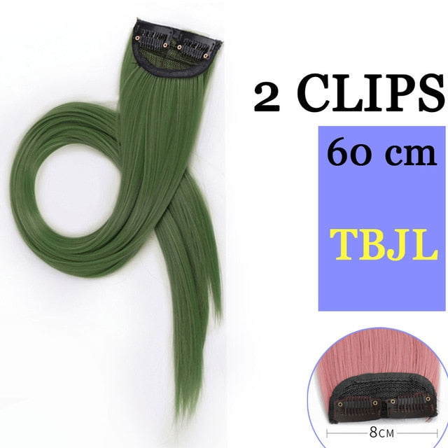 MUMUPI Long Straight color Hair Piece Hair Extensions Clip In hair extensions Highlight extensiones de cabello natural