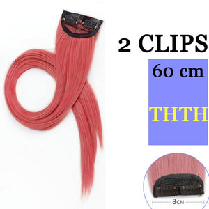 MUMUPI Long Straight color Hair Piece Hair Extensions Clip In hair extensions Highlight extensiones de cabello natural