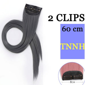 MUMUPI Long Straight color Hair Piece Hair Extensions Clip In hair extensions Highlight extensiones de cabello natural