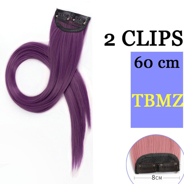 MUMUPI Long Straight color Hair Piece Hair Extensions Clip In hair extensions Highlight extensiones de cabello natural