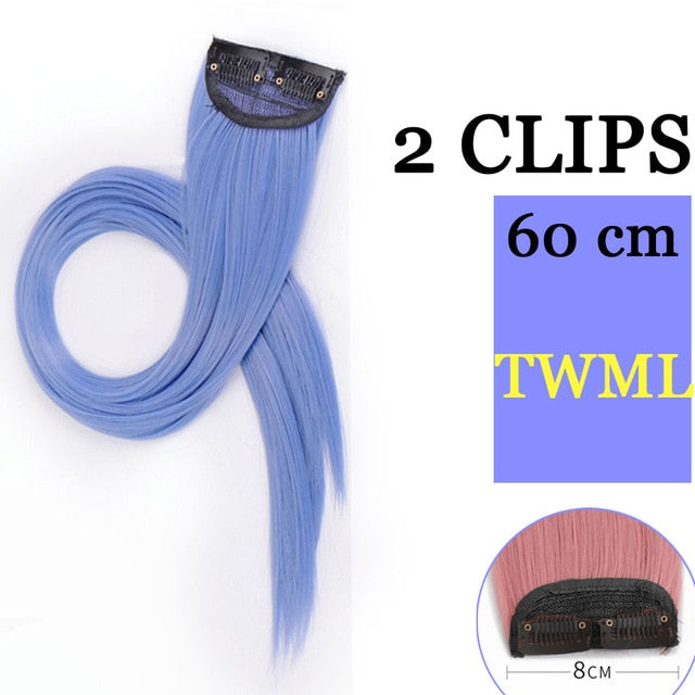 MUMUPI Long Straight color Hair Piece Hair Extensions Clip In hair extensions Highlight extensiones de cabello natural