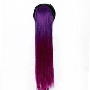 85cm Super Long Straight Clip In Tail False Hair Ponytail Hairpiece With Hairpins Synthetic Pony Tail Extensions For Women Ponyt