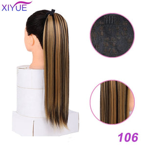 85cm Super Long Straight Clip In Tail False Hair Ponytail Hairpiece With Hairpins Synthetic Pony Tail Extensions For Women Ponyt