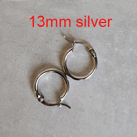 Real 18k Yellow Gold Plain Round Tiny Hoop Earrings Solid 925 Sterling Silver Hoops Gold Latch Back Hoop