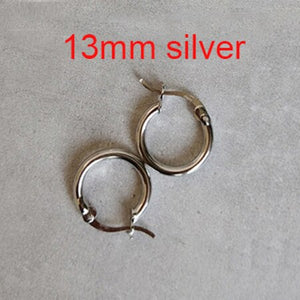 Real 18k Yellow Gold Plain Round Tiny Hoop Earrings Solid 925 Sterling Silver Hoops Gold Latch Back Hoop