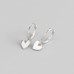 925 Sterling Silver Earring Love Heart Drop Earring For Women Elegant 18k Gold Circle Earring Fine Jewelry Silver Wedding Party