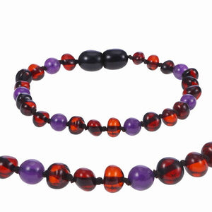 HAOHUPO Customizable Amber Bracelets with Natural Rose Quartz Original Jewelry for Adult Baby Anklets Fancy Baltic Amber Gift