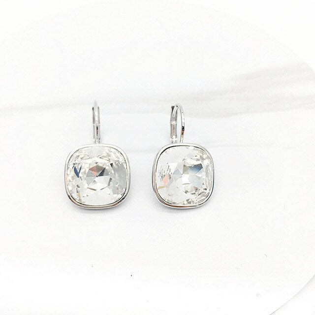 Ms.Betti 2020 new year cushion square fancy stones earrings with lever back french hook for  fashion women's wedding gifts