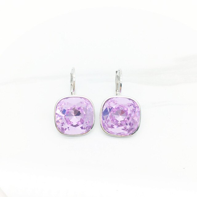 Ms.Betti 2020 new year cushion square fancy stones earrings with lever back french hook for  fashion women's wedding gifts
