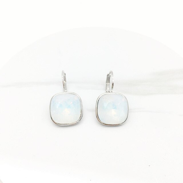 Ms.Betti 2020 new year cushion square fancy stones earrings with lever back french hook for  fashion women's wedding gifts