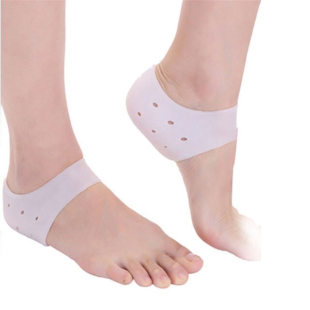 New arriver feet care socks 1pair=2pcs New Silicone Moisturizing Gel Heel Socks Cracked Foot Skin Care Protectors anti cracking